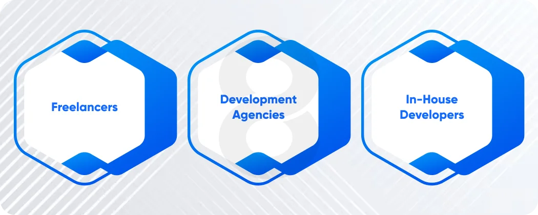 Step 2 Selecting Freelancer, Agency, or In-House Developer