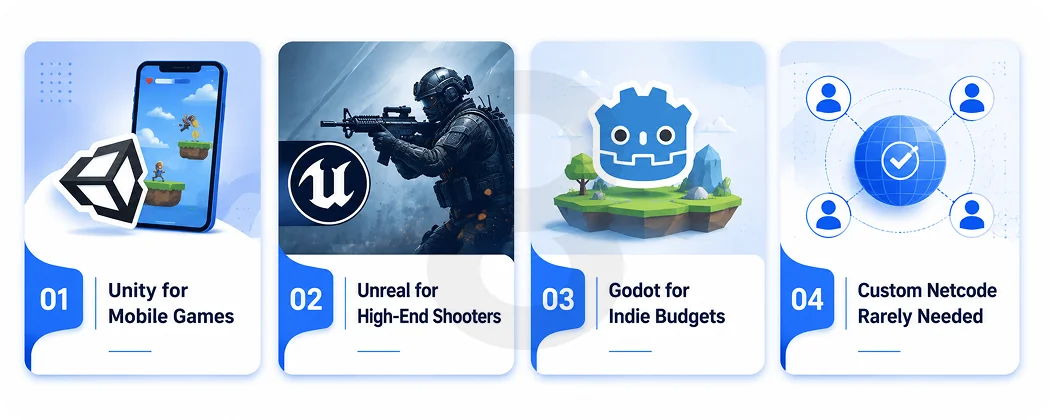 Best Game Engines and Netcode Frameworks for Multiplayer Games