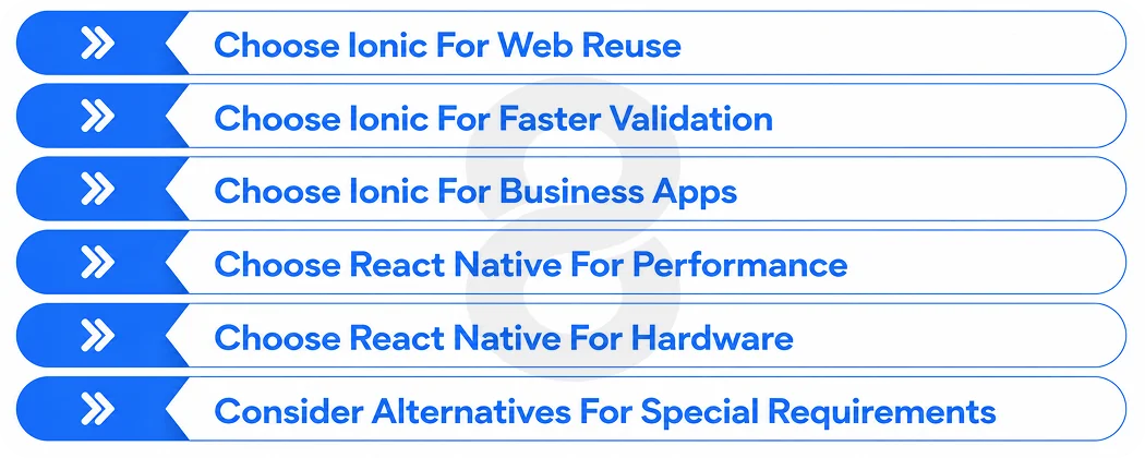 When to Choose Ionic vs React Native