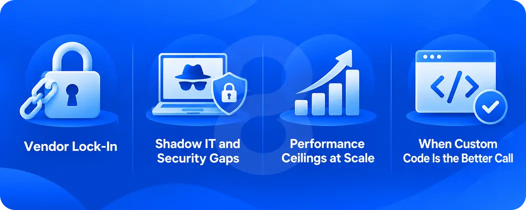Risks and Limits of Low-Code No-Code Digital Transformation